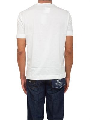 T-shirt Emporio Armani uomo in cotone bianco e logo in UOMO