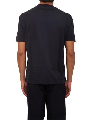 T-shirt Emporio Armani uomo in cotone blu e logo in UOMO