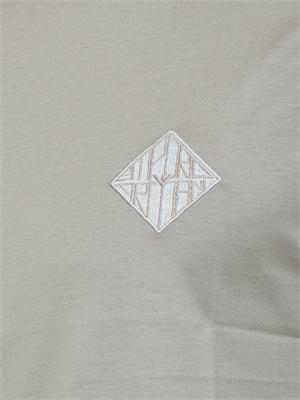 T-shirt Emporio Armani in tessuto verde con logo in UOMO