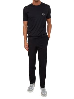 T-shirt Emporio Armani in tessuto blu con logo in UOMO