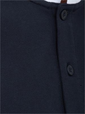 Polo SUN68 in cotone blu con profili in UOMO