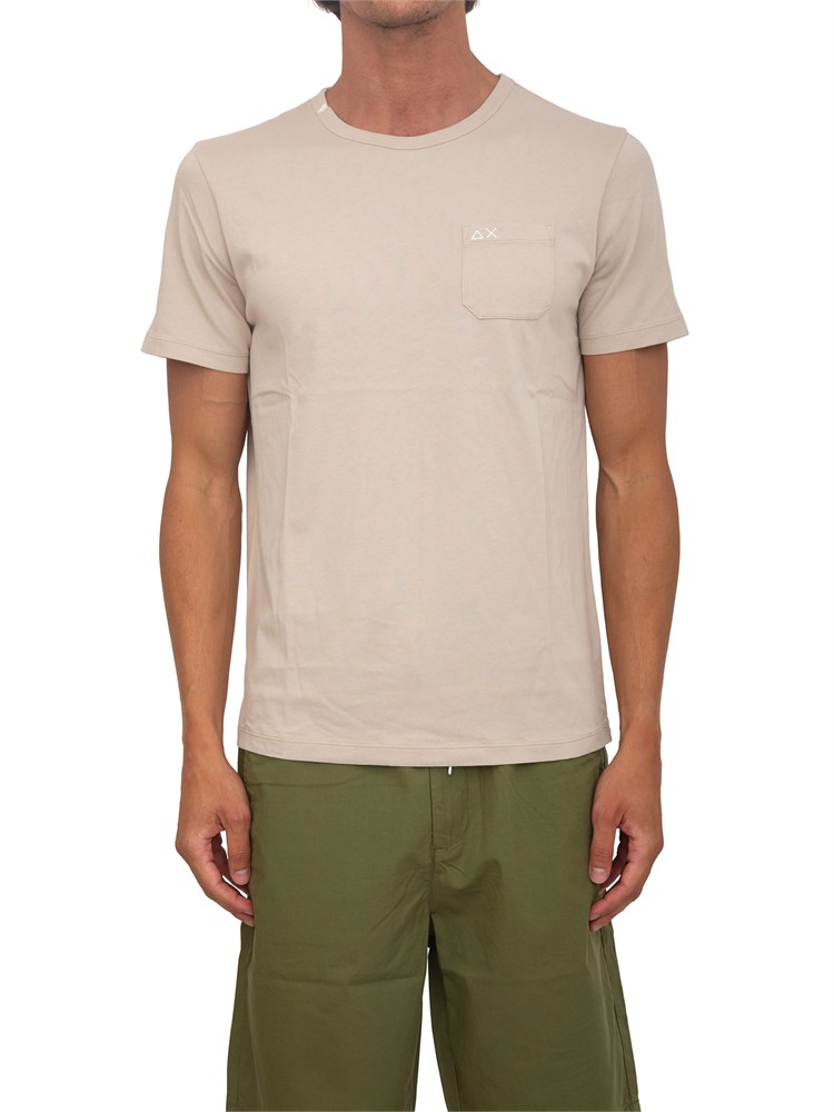 T-shirt Sun68 uomo in cotone beige