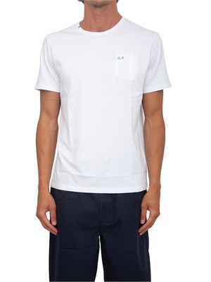 T-shirt Sun68 uomo in cotone bianco in UOMO