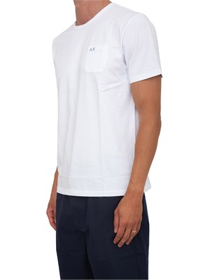 T-shirt Sun68 uomo in cotone bianco in UOMO