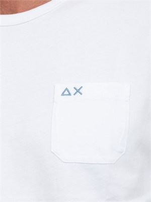 T-shirt Sun68 uomo in cotone bianco in UOMO