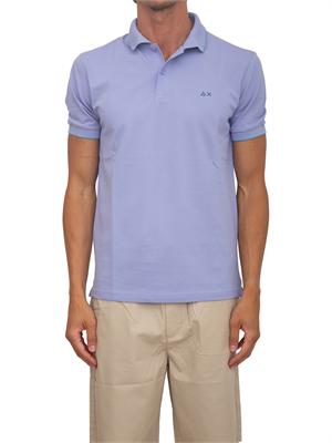 Polo SUN68 uomo in piquet di cotone lilla in UOMO