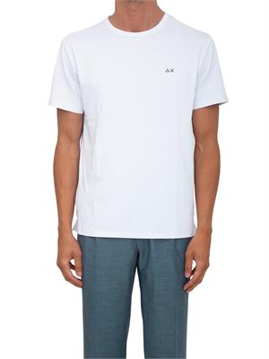 T-shirt bianca SUN68 uomo in nylon in UOMO