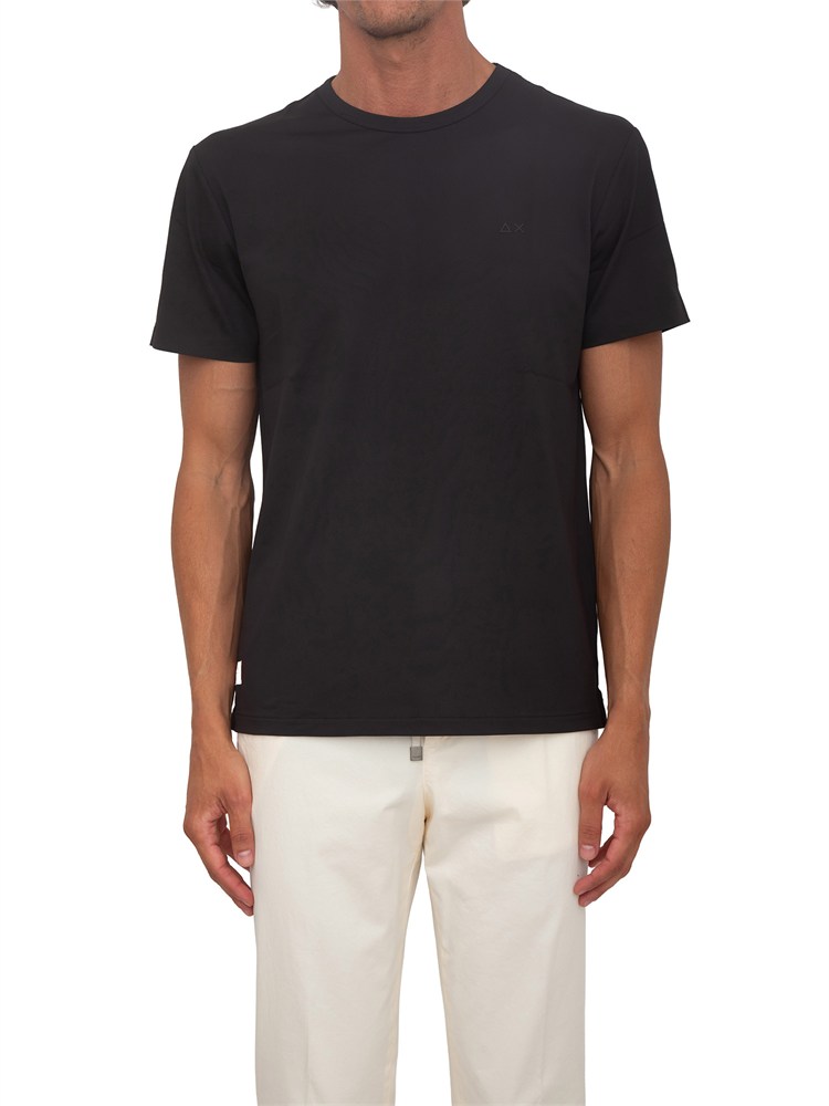 T-shirt nera SUN68 uomo in nylon