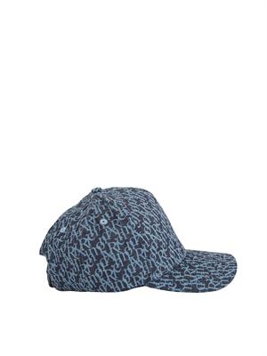 Cappello RichmondX in denim scuro logo all over in UOMO