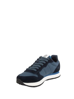 Sneaker Tom SUN68 in tessuto e pelle blu in UOMO