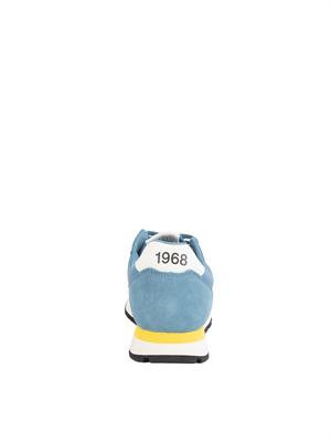 Sneaker Tom SUN68 in tessuto e pelle azzurre in UOMO