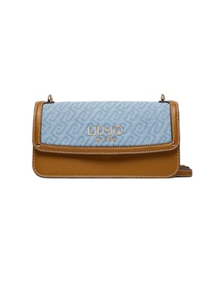 Borsa Liu Jo donna in denim blu chiaro jacquard e logo in DONNA
