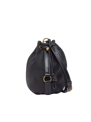 Borsa a tracolla Liu Jo donna effetto nabuk nero in DONNA