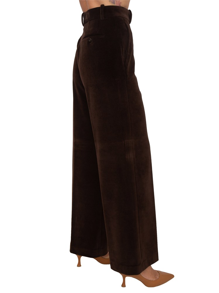 Pantalone donna Circolo 1901 in velluto marrone