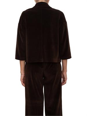 Giacca donna Circolo 1901 in velluto marrone e maniche 3/4 in DONNA
