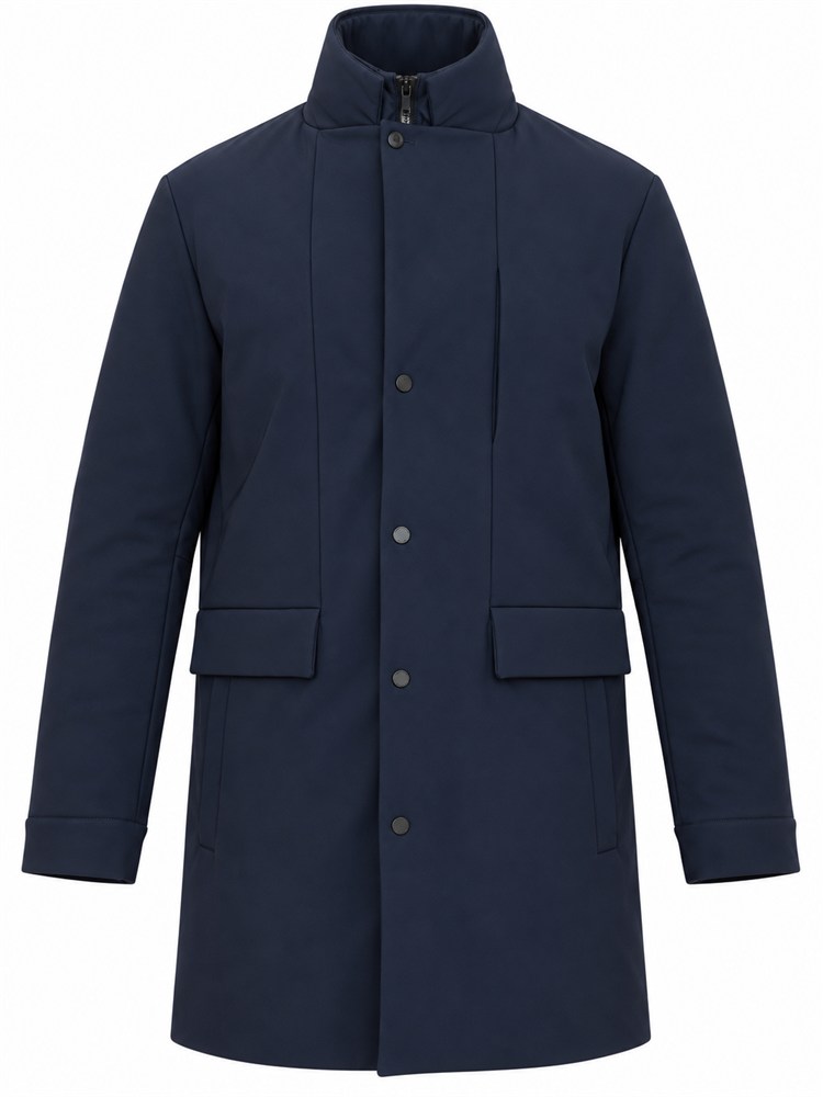 Giaccone Trussardi uomo in nylon waterproof blu