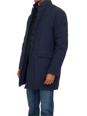 Giaccone Trussardi uomo in nylon waterproof blu in UOMO