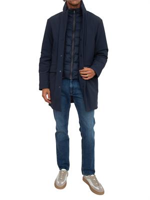 Giaccone Trussardi uomo in nylon waterproof blu in UOMO