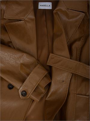 EMME MARELLA Trench Soledad Marella in tessuto spalmato cammello in DONNA