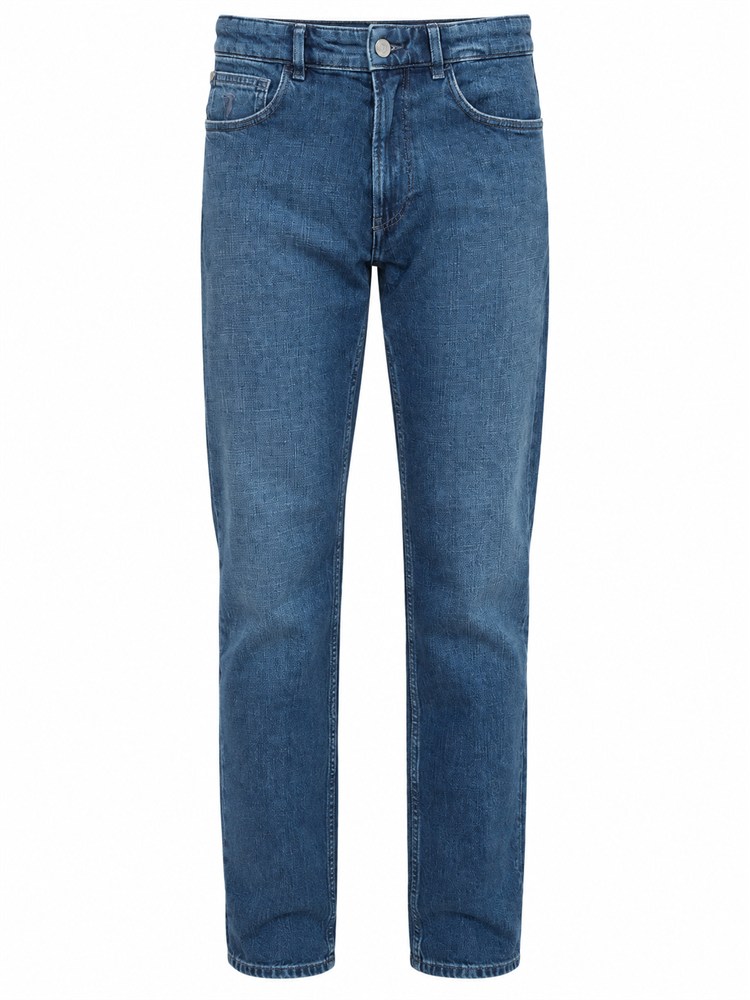 Jeans Trussardi uomo in denim stonewashed blu