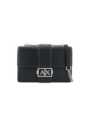 Borsa Armani Exchange ecopelle nera in DONNA