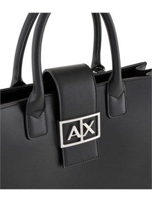 Borsa nera Armani Exchange donna ecopelle liscia in DONNA