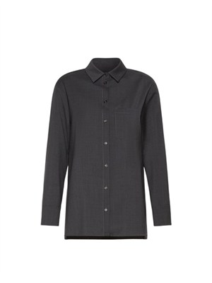 Camicia Opera 'S Max Mara in tela di pura lana stretch grigia in DONNA
