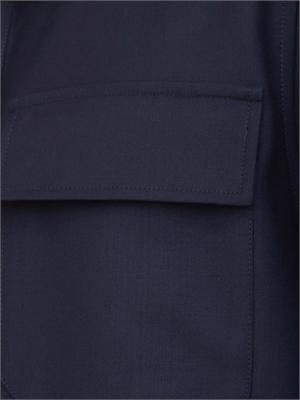 Camicia overshirt Aiace Galassi misto lana blu in UOMO