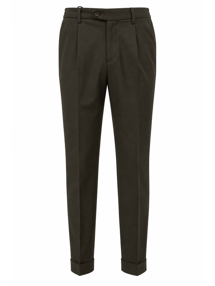 Pantaloni Aiace Galassi misto lana verde