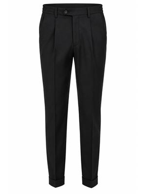 Pantaloni Aiace Galassi misto lana neri in UOMO
