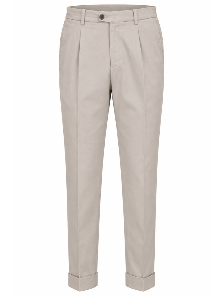 Pantaloni Aiace Galassi misto cotone sabbia
