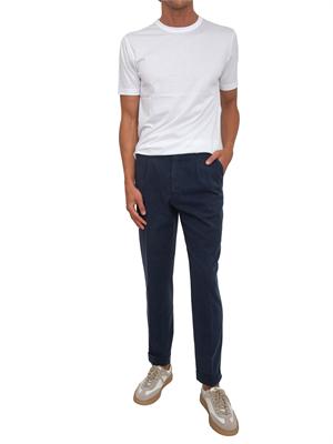 Pantaloni Aiace Galassi misto cotone blu in UOMO