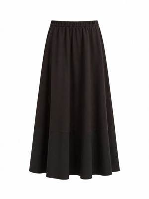 MAX MARA MM Gonna Ribes MM Max Mara in cotone stretch marrone in DONNA