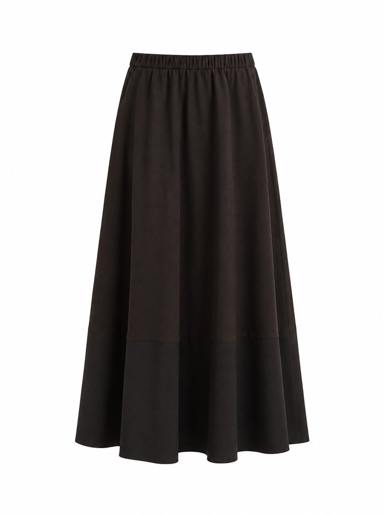 MAX MARA MM Gonna Ribes MM Max Mara in cotone stretch marrone