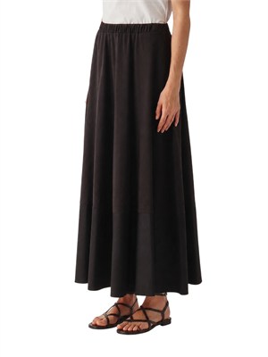 MAX MARA MM Gonna Ribes MM Max Mara in cotone stretch marrone in DONNA