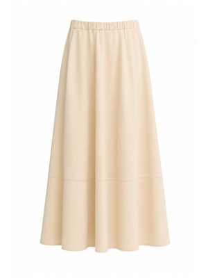 MAX MARA MM Gonna Ribes MM Max Mara in cotone stretch beige in DONNA