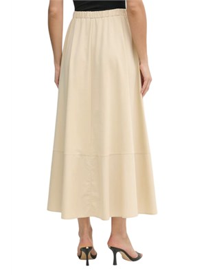 MAX MARA MM Gonna Ribes MM Max Mara in cotone stretch beige in DONNA