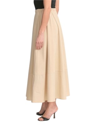 MAX MARA MM Gonna Ribes MM Max Mara in cotone stretch beige in DONNA