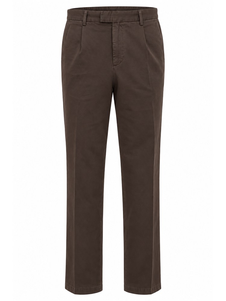 Pantaloni Margutta Briglia in cotone marrone