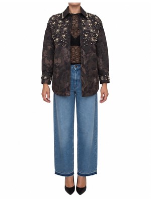 Giacca overshirt imbottita Barengo Pinko camouflage in DONNA