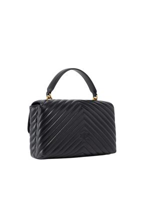 Borsa Pinko Lady Love Bag Puff in pelle nera in DONNA