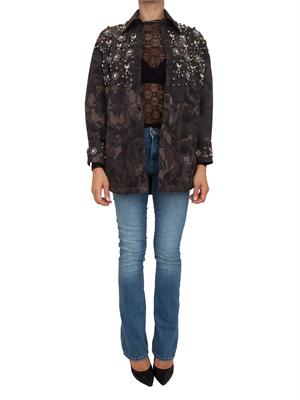 Maglietta top Rover Pinko in pizzo nero logo love birds in DONNA