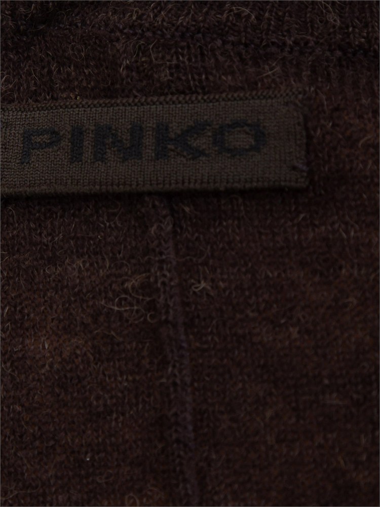 Abito Leningrado Pinko in lana merino e alpaca marrone