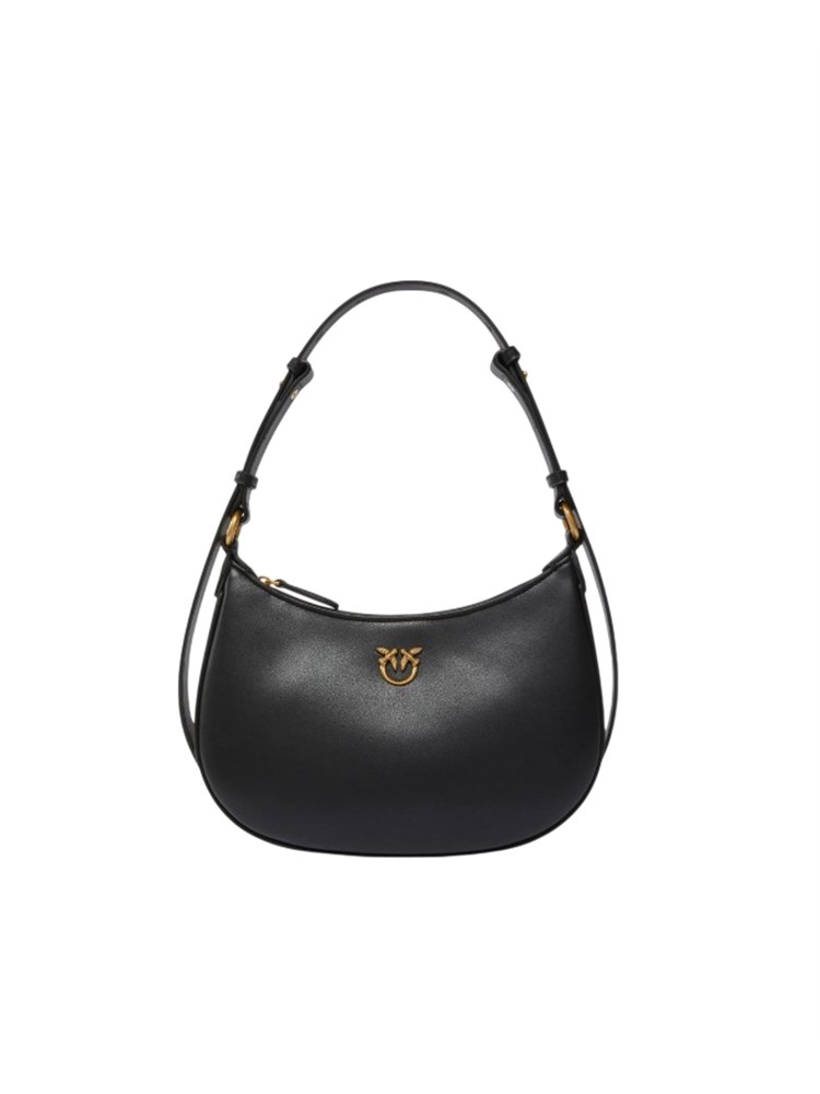 Borsa Pinko Mini Love Bag Half Moon in pelle nera