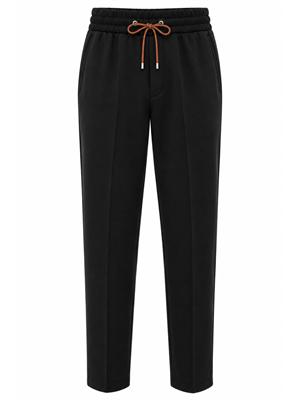 Pantalone tuta Aiace Galassi in tessuto nero in UOMO