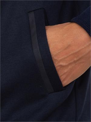 Felpa Aiace Galassi misto lana blu in UOMO