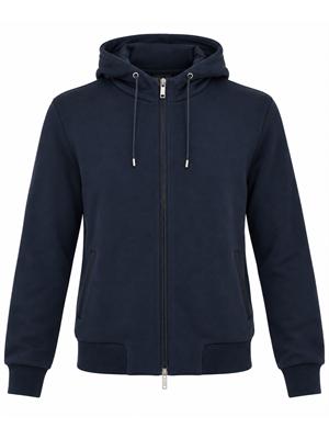 Felpa Aiace Galassi misto lana blu in UOMO