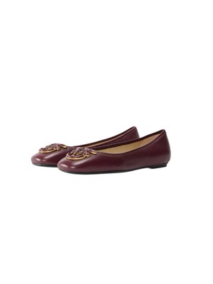 Ballerine Pinko in nappa bordeaux con logo in DONNA