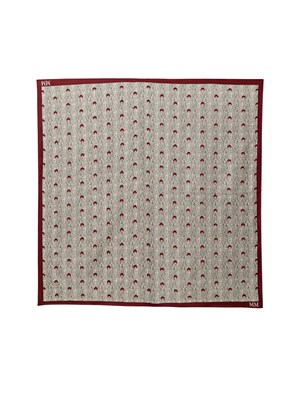 Foulard MMLUGUALE Max Mara MM in seta stampa grigia/bordeaux in DONNA