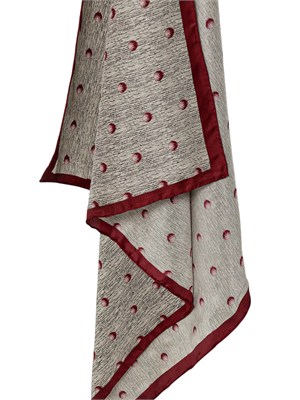 Foulard MMLUGUALE Max Mara MM in seta stampa grigia/bordeaux in DONNA